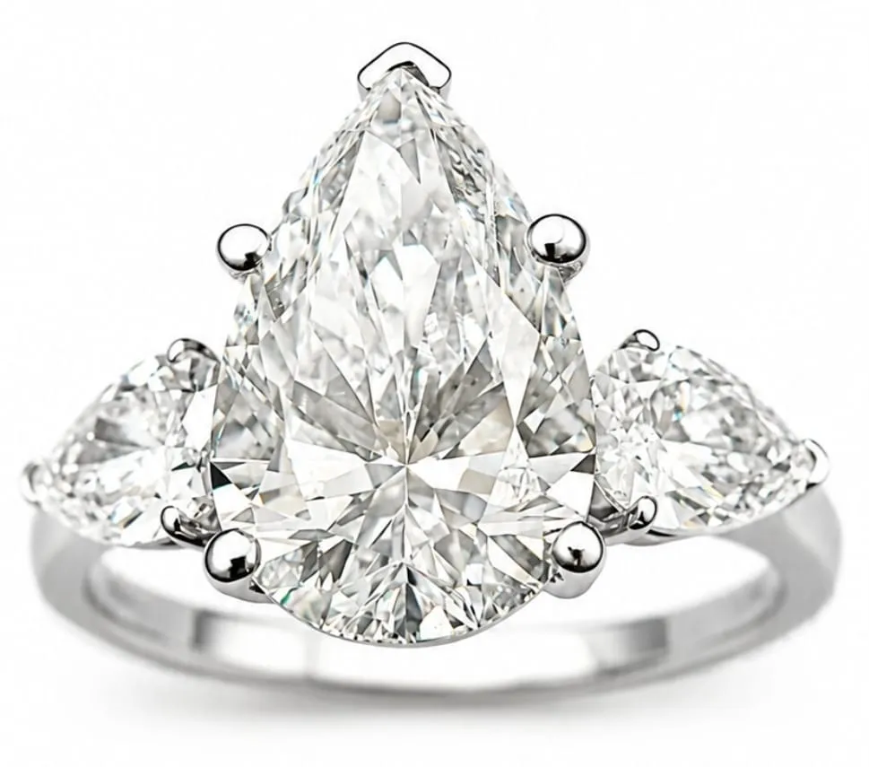 Trio pear diamond ring